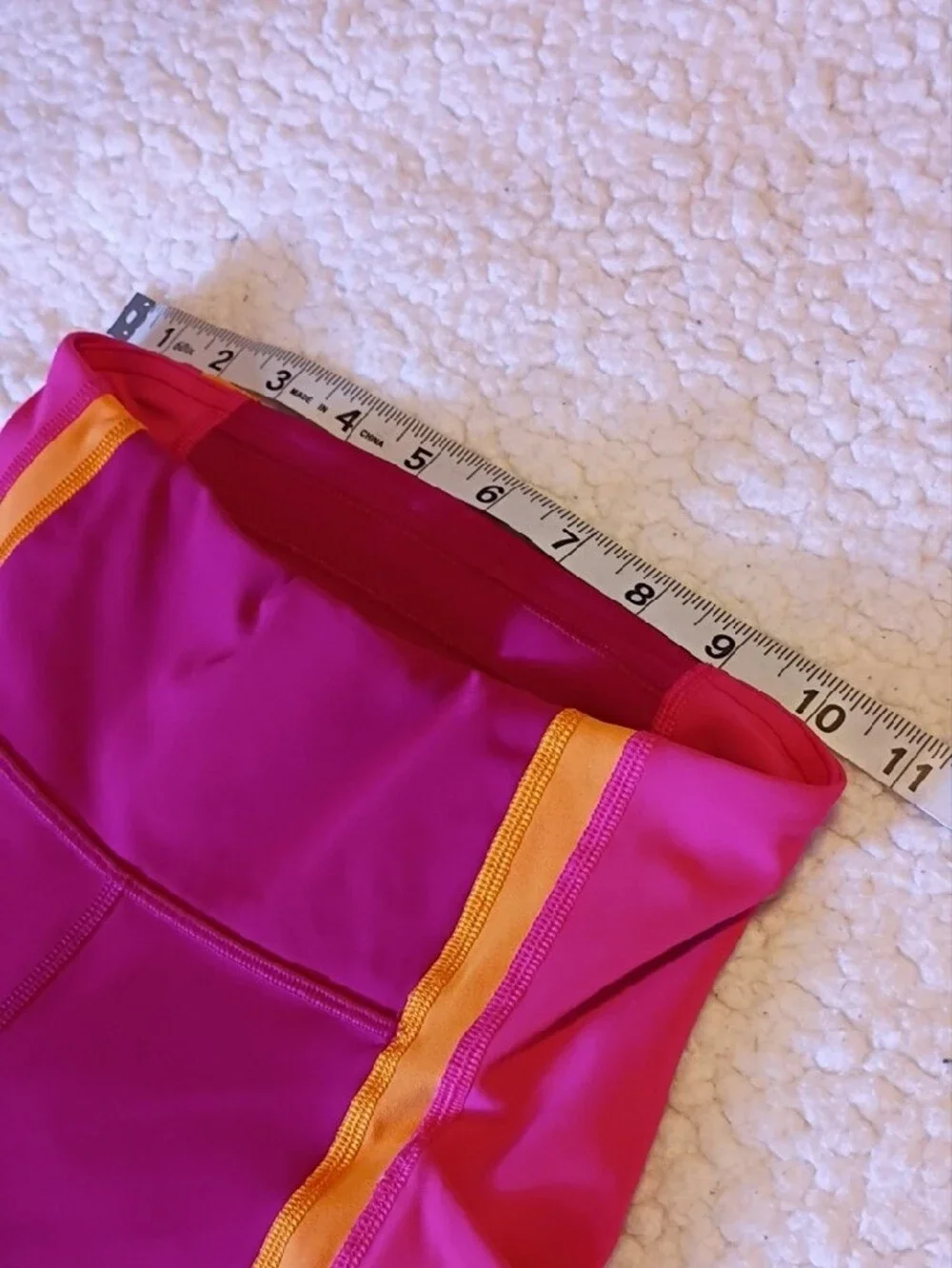High-Rise Colorblock Active Leggings in Burgundy, Pink &‎ Yellow